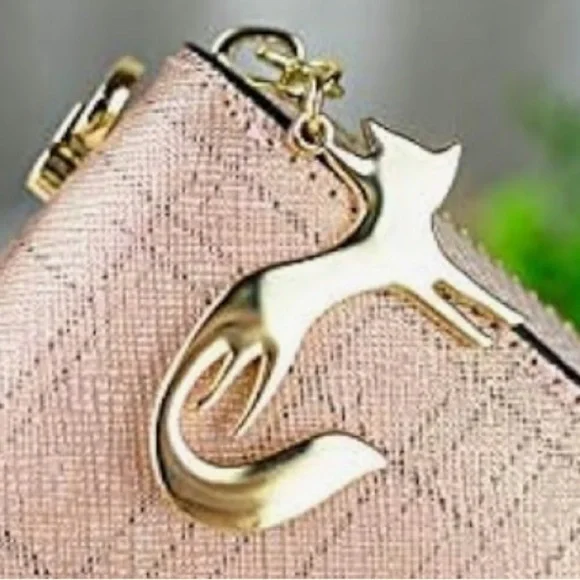 Foxer Women Leather Long Wristlet Wallet Clutch Rose Gold - Picture 3 of 14